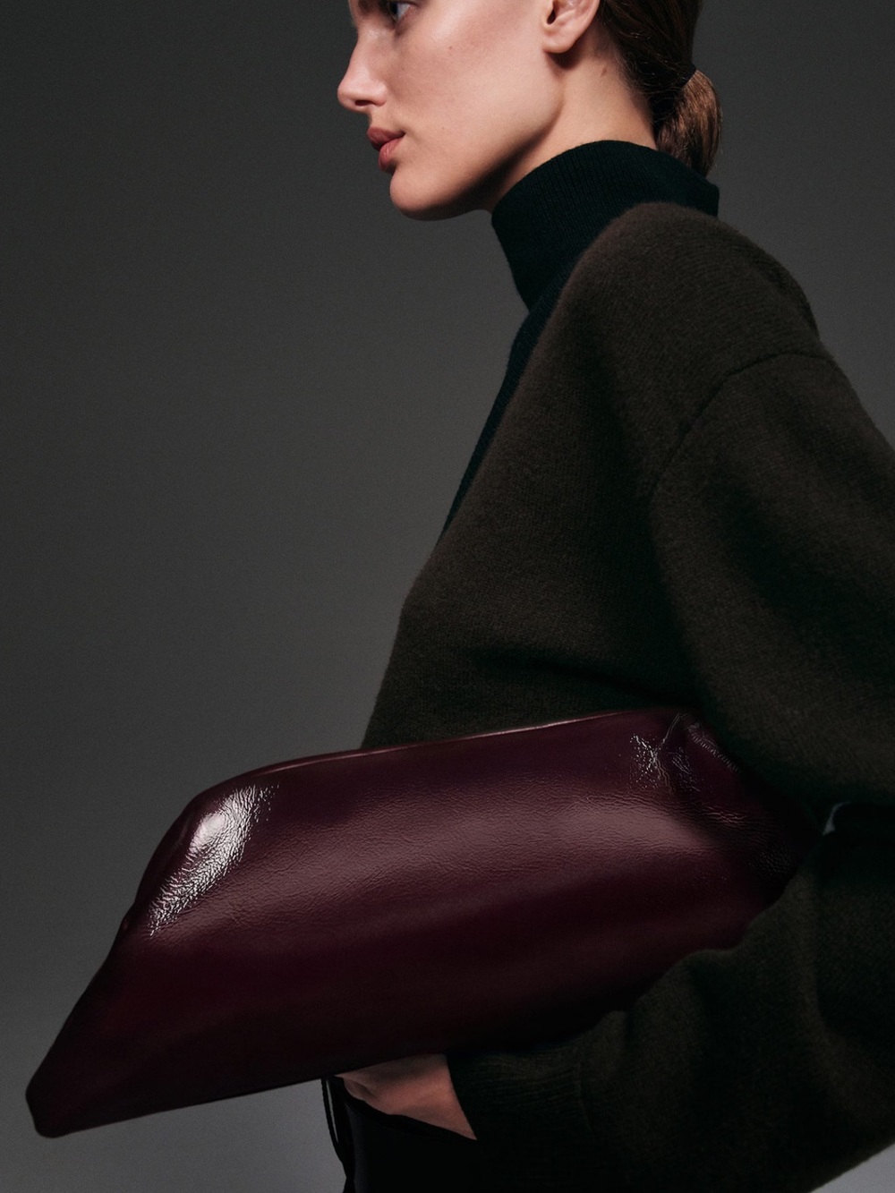 Oversized COS Leather Clutch